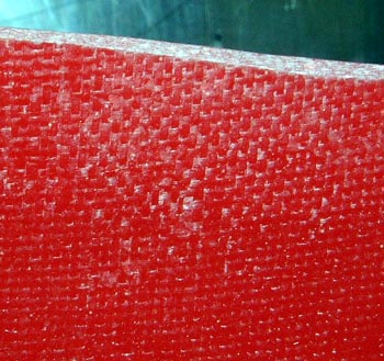 Woven glass in the bodywork