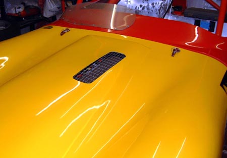 Original hole in bonnet