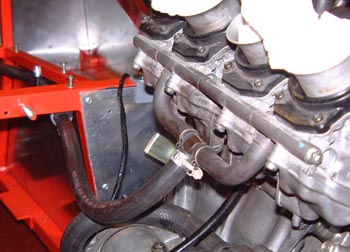 Fuel line to carbs