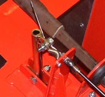 Throttle cable attached to end of pedal