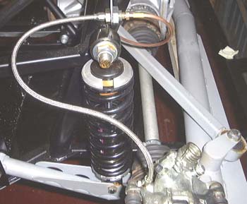 Rear left brake pipes