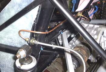 Re-routed brake pipes