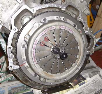 Clutch mounted, note the centreing tool