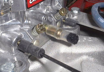 Piece of blocked tubing used for stopping the EGR port