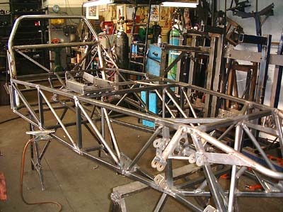 Our chassis being welded together