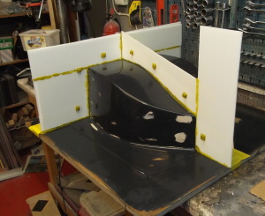 Airbox cover, making mould fences